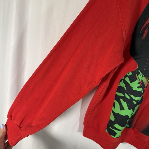 Billie Eilish H&M Sweater Women's Small Red Graphic Print Long Sleeve Pullover - Picture 5 of 11
